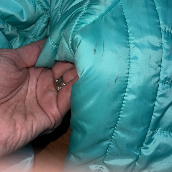 The North Face girls reversible puffer jacket size medium (10/12) teal and grey - Picture 4 of 10